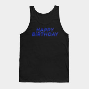 Happy Birthday - Blue Tank Top